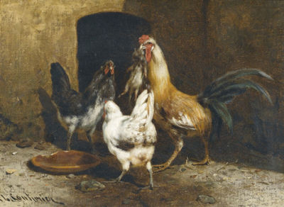 Le repas des poules par Philibert Léon Couturier